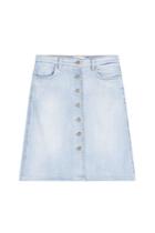 Closed Closed Button Front Skirt - Blue