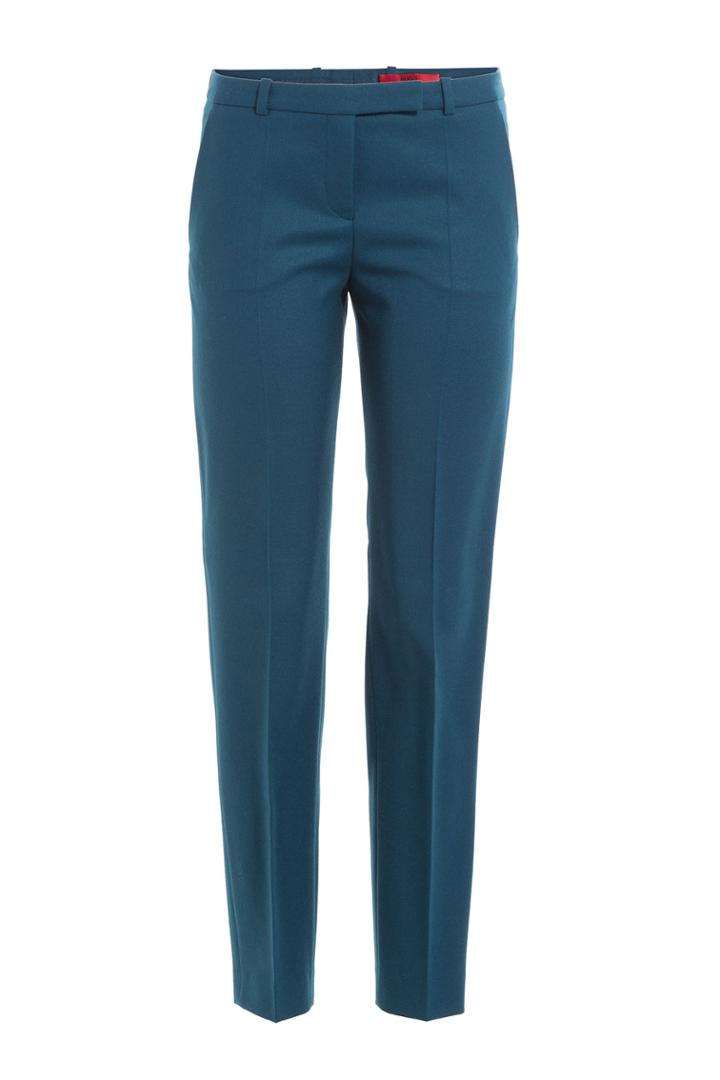 Hugo Hugo Straight Leg Virgin Wool Pants - Blue