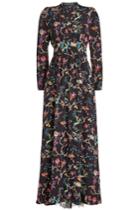 Etro Etro Printed Silk Maxi Dress With Lace