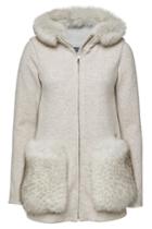 Woolrich Woolrich Hoody With Wool, Cotton And Fox Fur