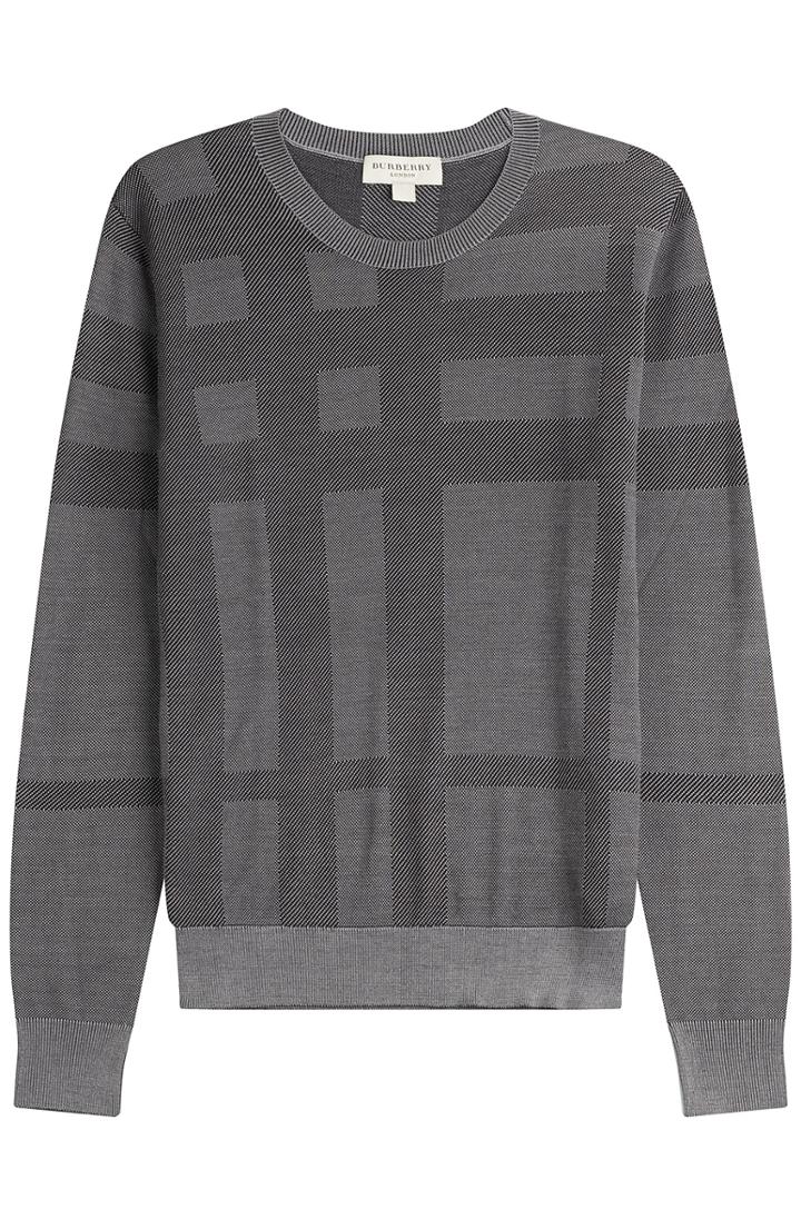 Burberry London Checked Silk Pullover