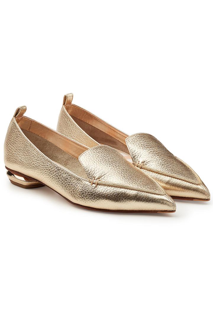 Nicholas Kirkwood Nicholas Kirkwood Beya Metallic Leather Loafers