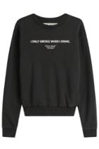 Off White Off White Printed Cotton Sweatshirt - Black