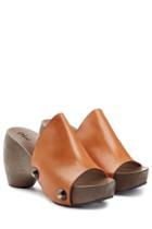 Chloé Chloé Leather Slides - Brown