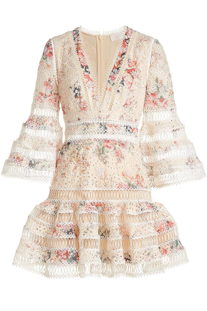 Zimmermann Zimmermann Laelia V-neck Cotton Dress