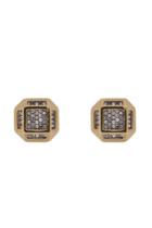 Noor Fares Noor Fares 18kt Gold Cube Cage Earrings With Diamonds