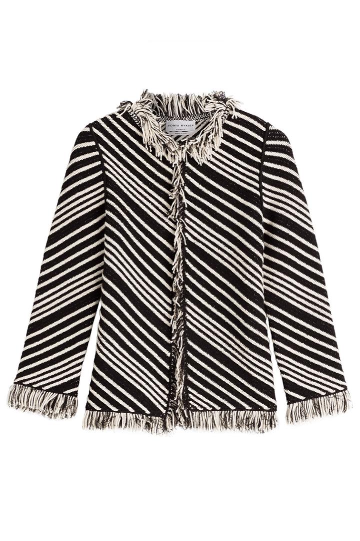Sonia Rykiel Sonia Rykiel Striped Cotton Blend Jacket - Multicolor