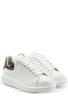 Alexander Mcqueen Alexander Mcqueen Leather Sneakers With Printed Heel