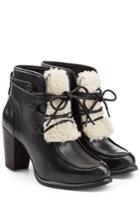 Ugg Australia Ugg Australia Leather Ankle Boots With Shearling - Black