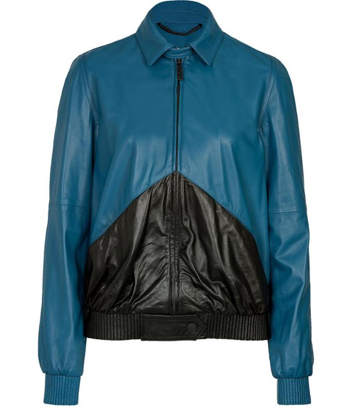 Kenzo Two-tone Leather Bomber Jacket