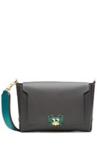 Anya Hindmarch Anya Hindmarch Space Invaders Bathurst Leather Shoulder Bag - Grey