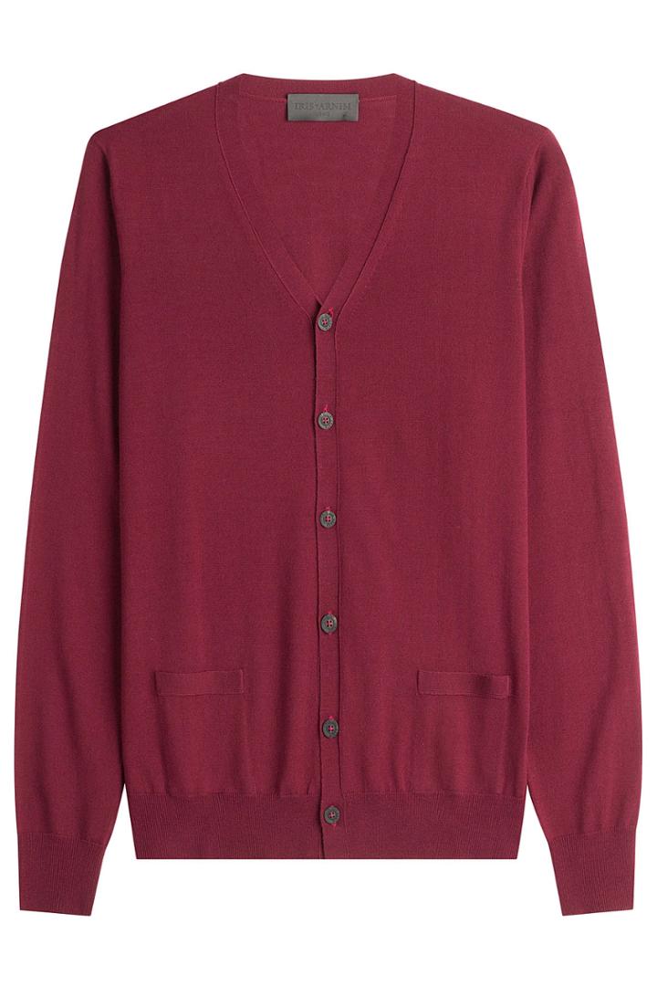 Iris Von Arnim Iris Von Arnim Virgin Wool Cardigan - Red