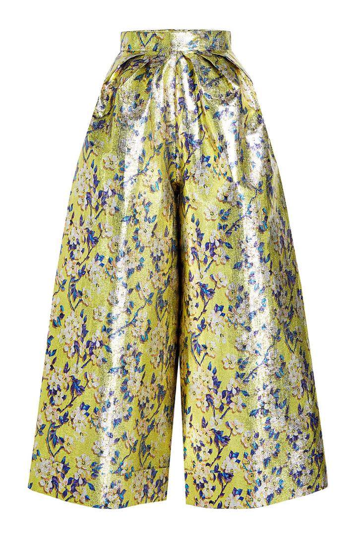 Delpozo Delpozo Printed Wide Leg Pants With Silk