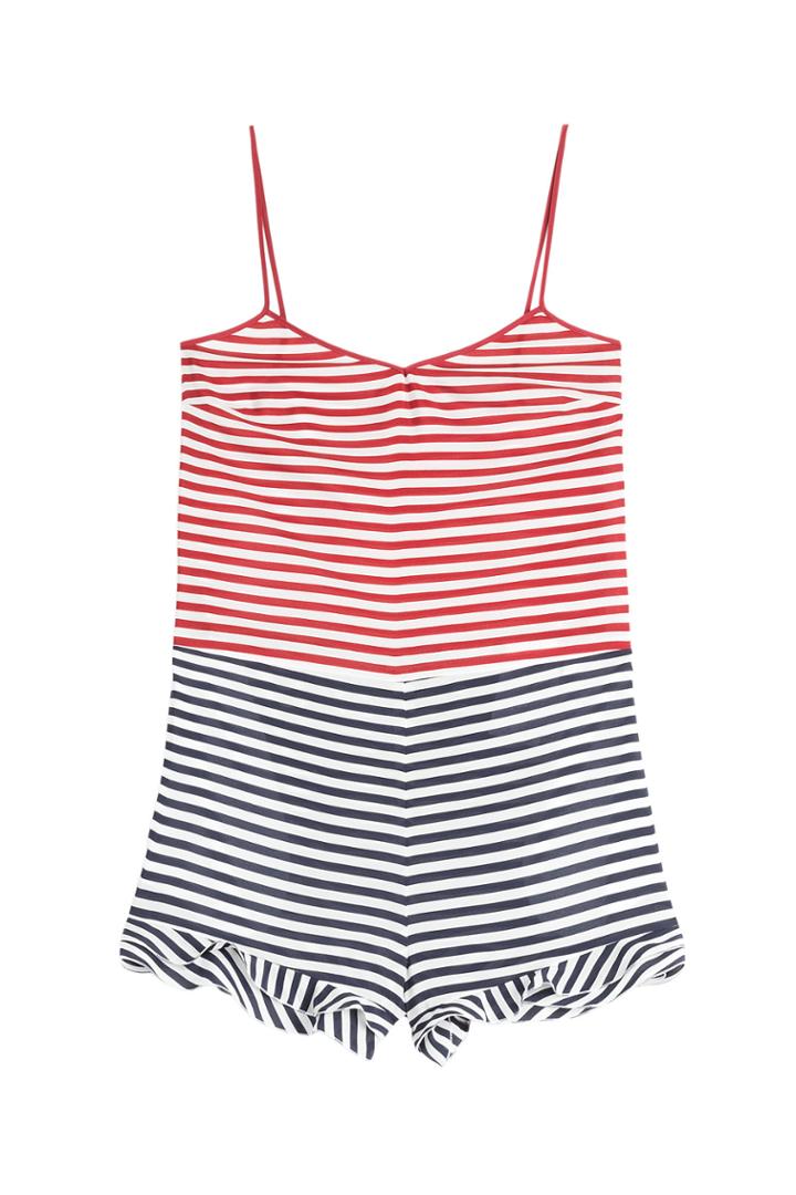 Red Valentino Red Valentino Striped Silk Jumpsuit - Stripes