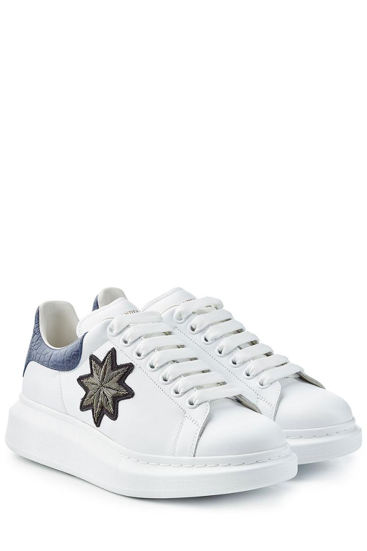 Alexander Mcqueen Alexander Mcqueen Leather Sneakers With Embellishment