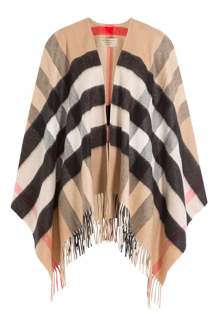 Burberry London Burberry London Printed Cashmere-merino Wool Cape - Multicolor