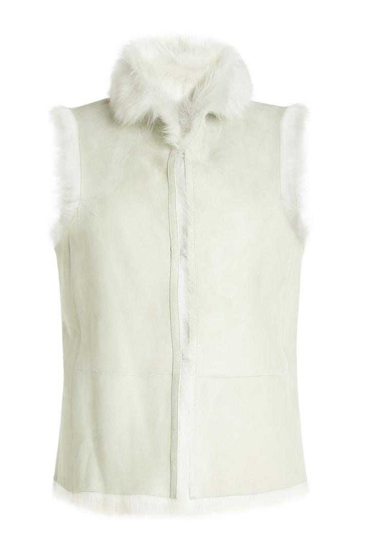 Closed Closed Suede Vest With Shearling Lining