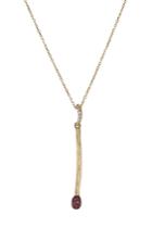 Aur Lie Bidermann Fine Jewelry Aur Lie Bidermann Fine Jewelry 18kt Yellow Gold Plated Necklace With Diamonds And Rubies