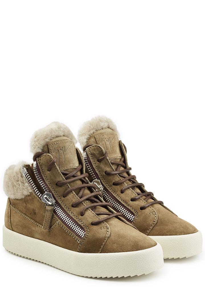 Giuseppe Zanotti Giuseppe Zanotti Suede And Shearling Sneakers