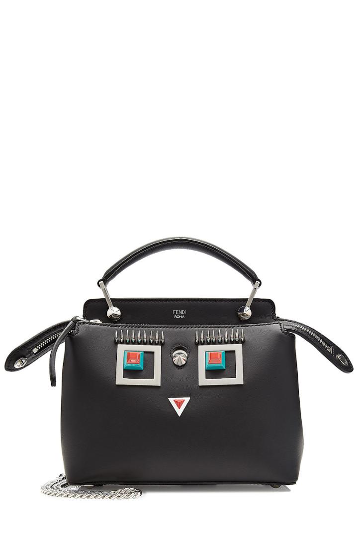 Fendi Fendi Small Dot Com Bag With Face Detail