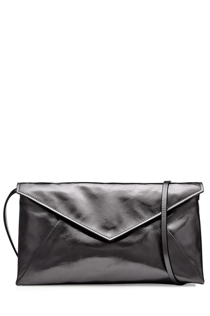 Maison Margiela Maison Margiela Metallic Leather Shoulder Bag - Grey