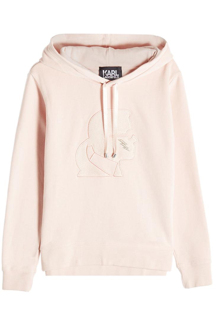 Karl Lagerfeld Karl Lagerfeld Embroidered Cotton Hoodie