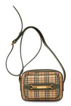 Burberry Burberry Checked Camera Bag With Leather