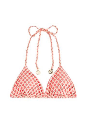 Luli Fama Luli Fama Starfish Wishes Triangle Bikini Top - Red