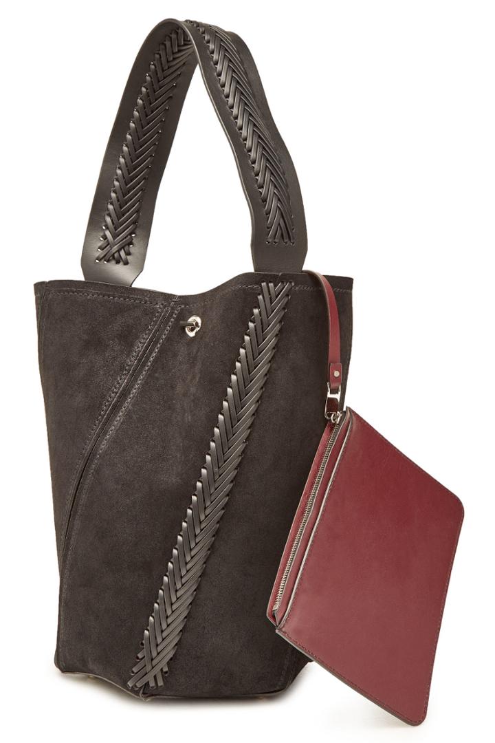 Proenza Schouler Proenza Schouler Medium Hex Bucket Bag With Suede And Leather