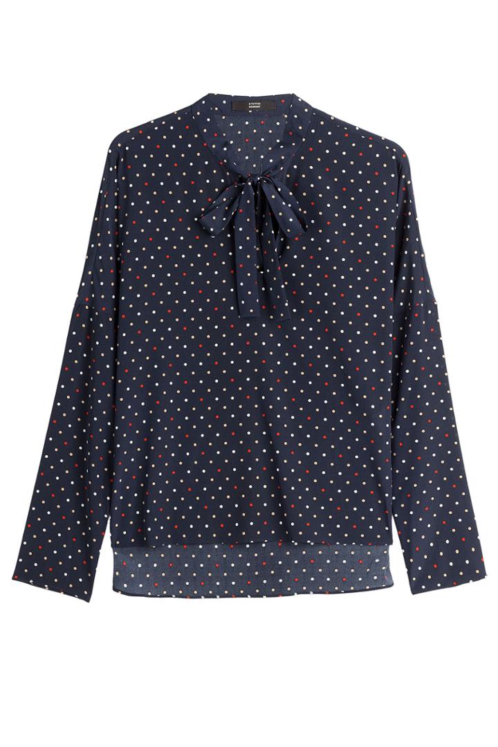 Steffen Schraut Steffen Schraut Silk-blend Polka Dot Blouse - Dots
