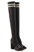 Tabitha Simmons Tabitha Simmons Embroidered Mesh Thigh-high Boots