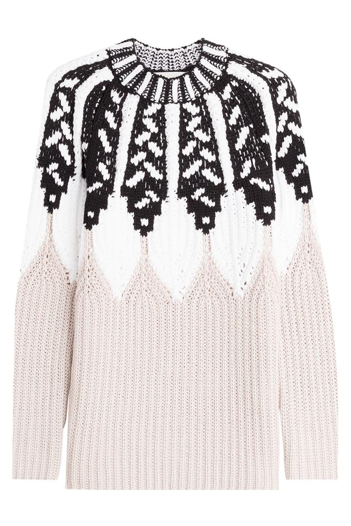 Peter Pilotto Peter Pilotto Wool Intarsia Knit Pullover - Beige