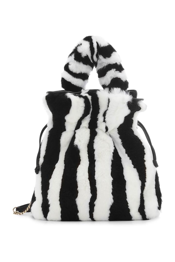 Les Petits Joueurs Les Petits Joueurs Big Trilly Pouch With Rabbit Fur