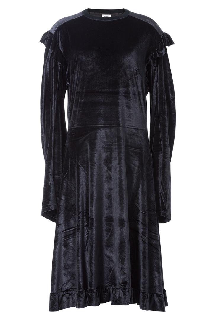 Vetements Vetements Velvet Dress With Ruffles