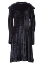 Vetements Vetements Velvet Dress With Ruffles