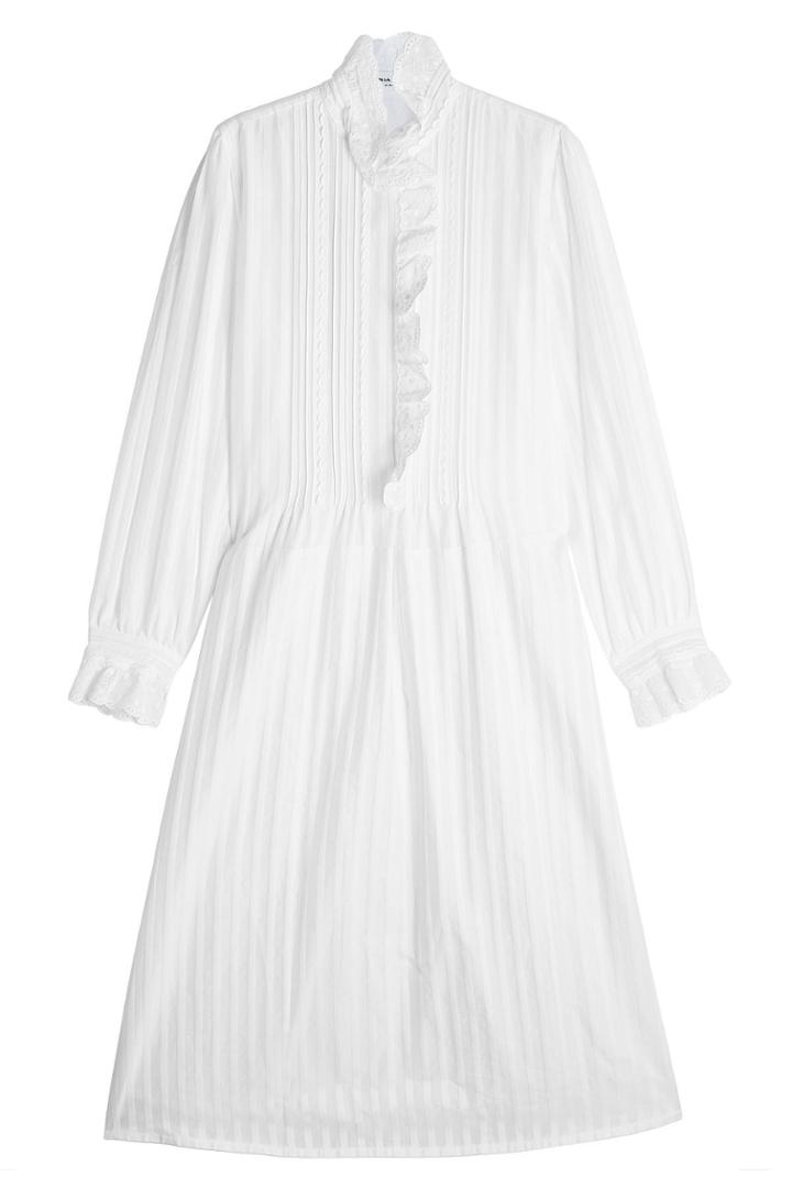 Sonia Rykiel Sonia Rykiel Cotton Voile Dress With Ruffle Trims
