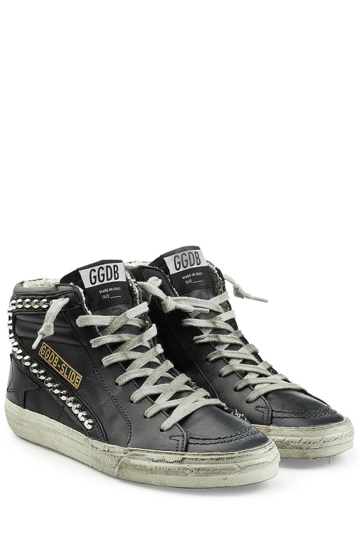 Golden Goose Golden Goose Slide Studded Leather Sneakers