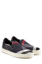 Burberry Shoes & Accessories Burberry Shoes & Accessories Check Print Slip-on Sneakers - Blue