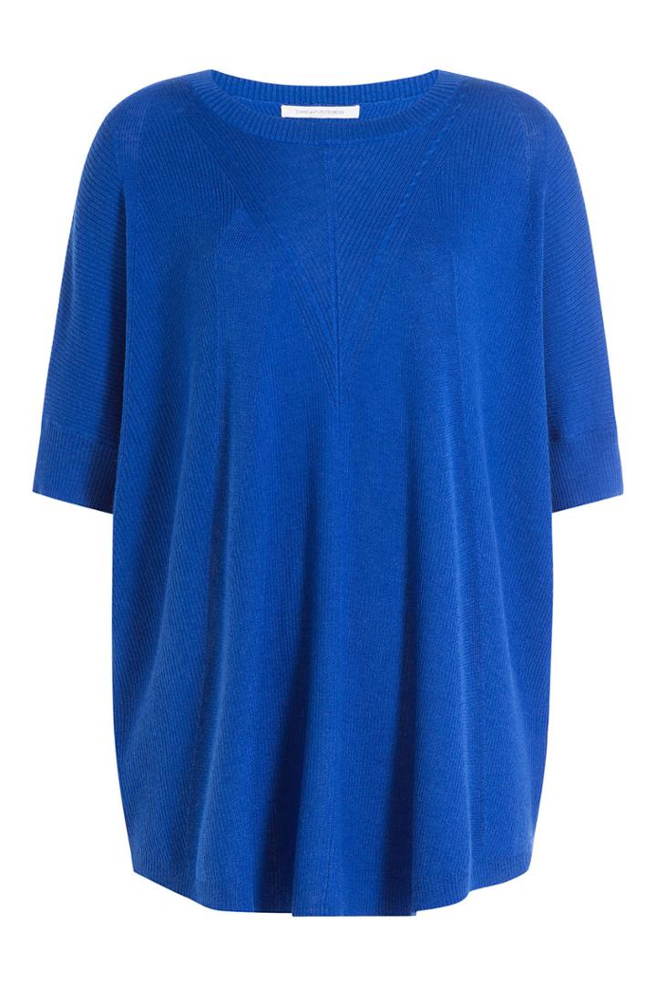 Diane Von Furstenberg Diane Von Furstenberg Wool-silk Ribbed Knit Top - Blue