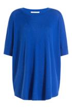 Diane Von Furstenberg Diane Von Furstenberg Wool-silk Ribbed Knit Top - Blue