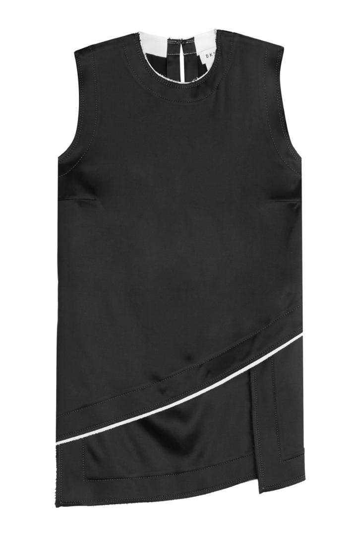 Dkny Dkny Asymmetric Top With Satin - Black