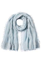 Faliero Sarti Faliero Sarti Fringed Scarf With Cotton, Linen And Silk - Blue