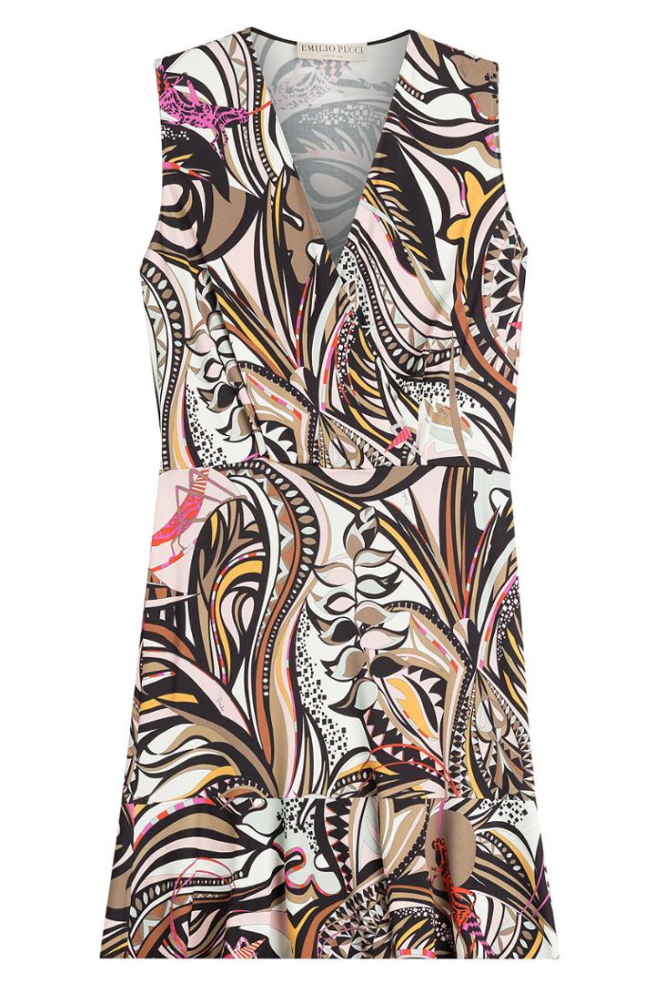 Emilio Pucci Emilio Pucci Printed Dress With Silk - Beige