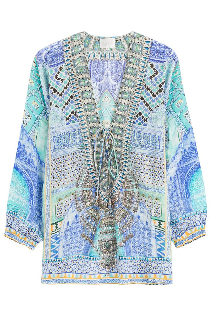Camilla Camilla Embellished Silk Blouse - Multicolor