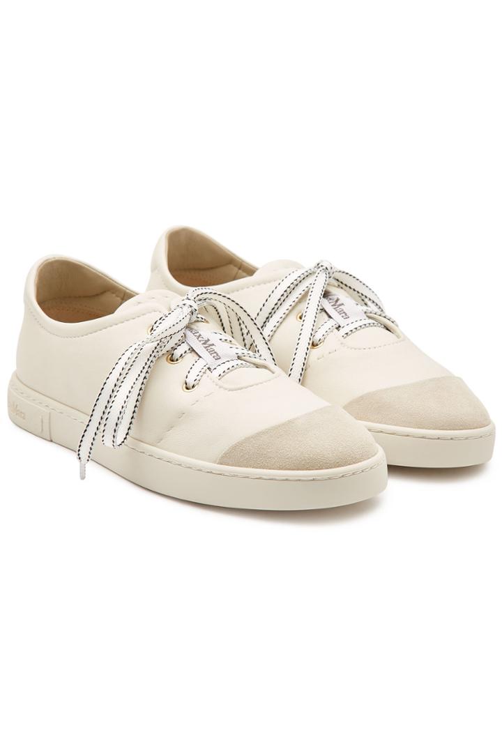Max Mara Max Mara Lia Suede And Leather Sneakers