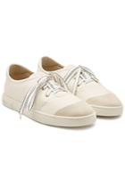 Max Mara Max Mara Lia Suede And Leather Sneakers