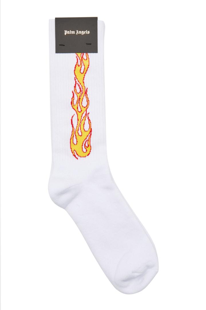 Palm Angels Palm Angels Flames Cotton Socks