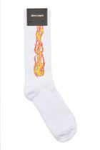 Palm Angels Palm Angels Flames Cotton Socks