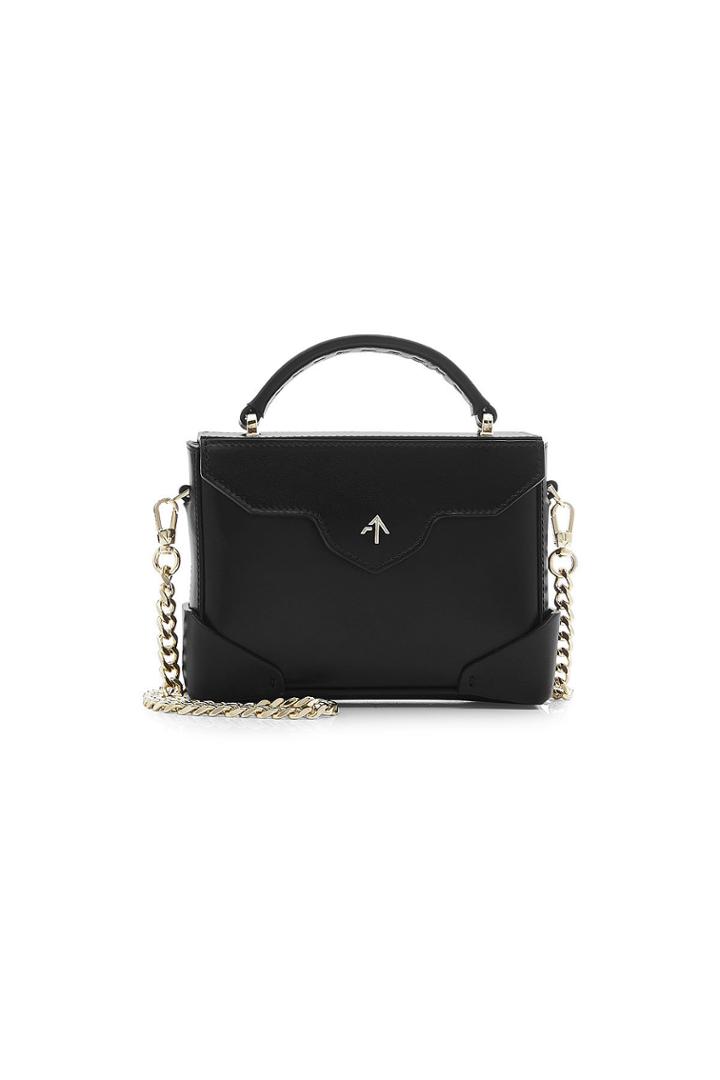 Manu Atelier Manu Atelier Micro Bold Leather Shoulder Bag With Chain Strap