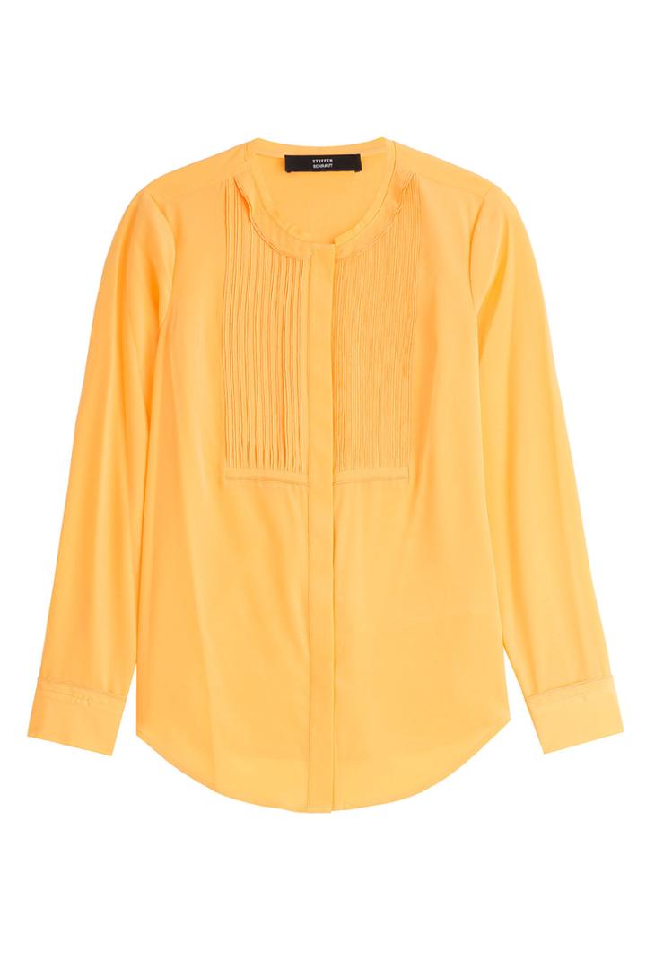 Steffen Schraut Steffen Schraut Silk Blouse With Pleats - Gold